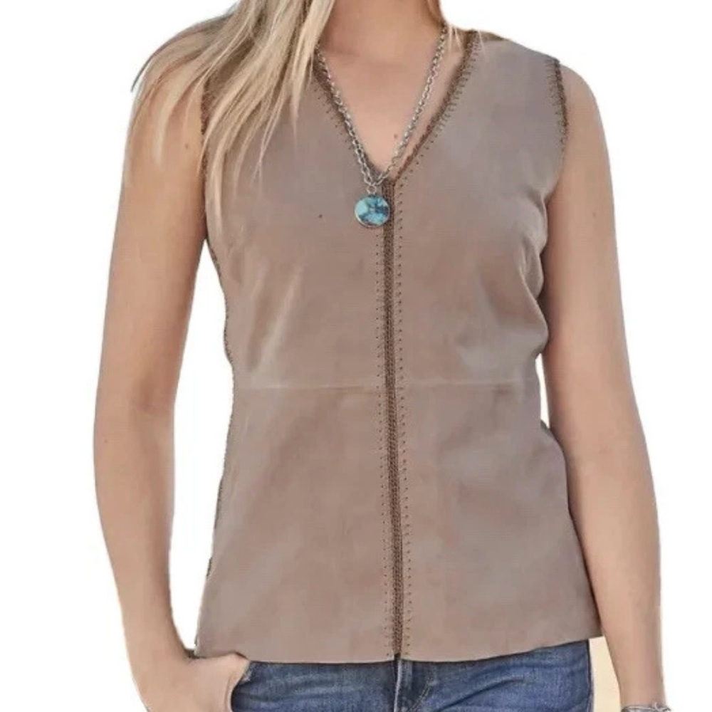 NWT Sundance Dakota Suede Leather Vest Size Large